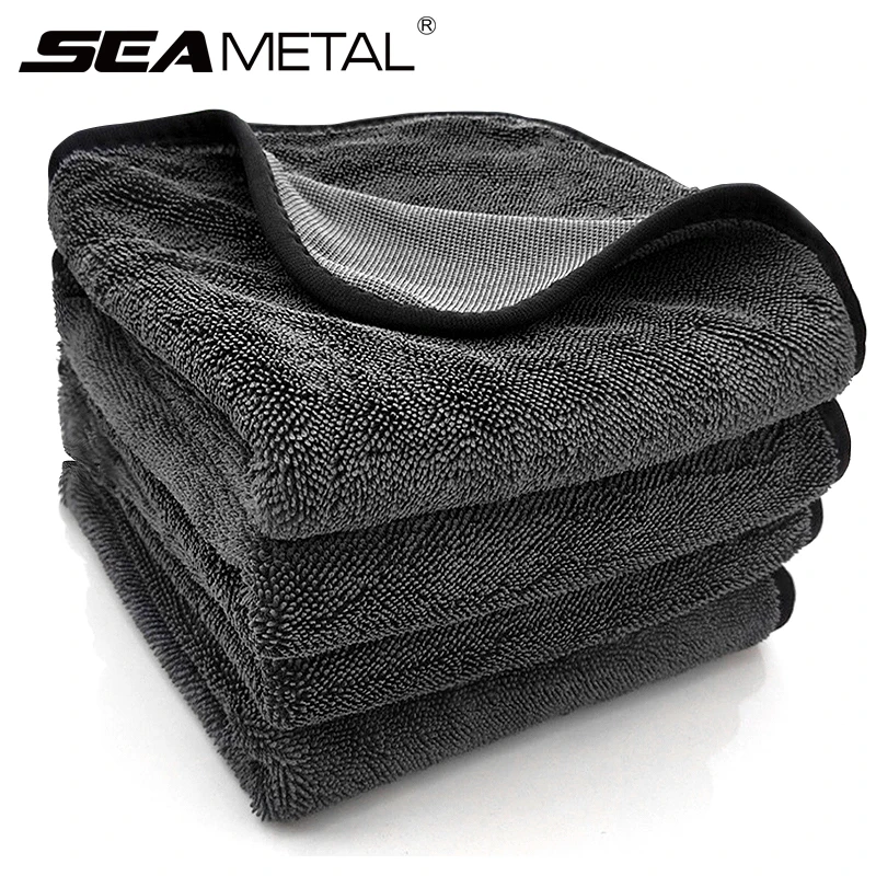 SEAMETAL 600GSM Premium Towels Car Care Wash Towel Ultra-Absorbent Drying Cloth Microfiber Car Cleaning Towel for Detailing Care