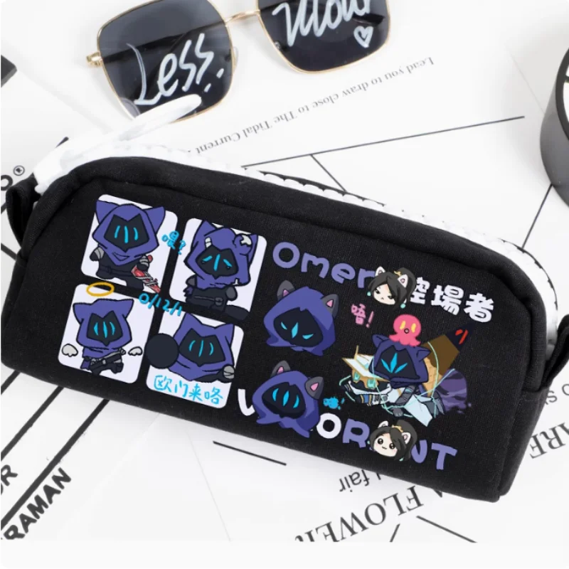 Anime VALORANT Pencil Case Oxford Canvas Storage Bag Pencil Box Pencilcase School Pen Bag 2600