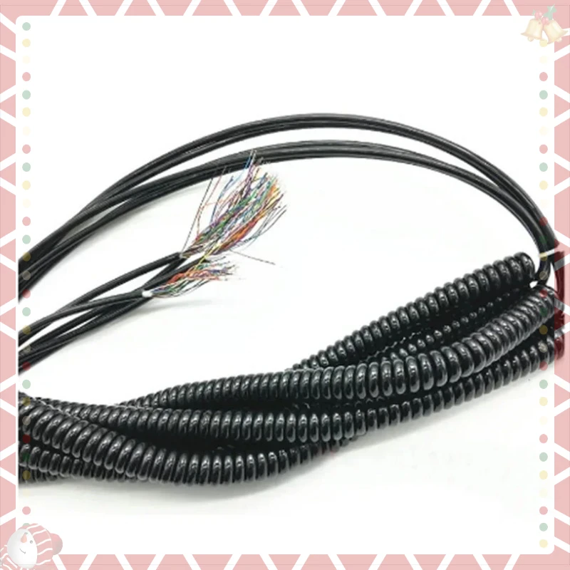 1pcs Wholesale 12 15 16 17 18 19 21 Cores Spiral Cable Coiled for CNC Handheld Encoder Manual Pulse Generator MPG Component