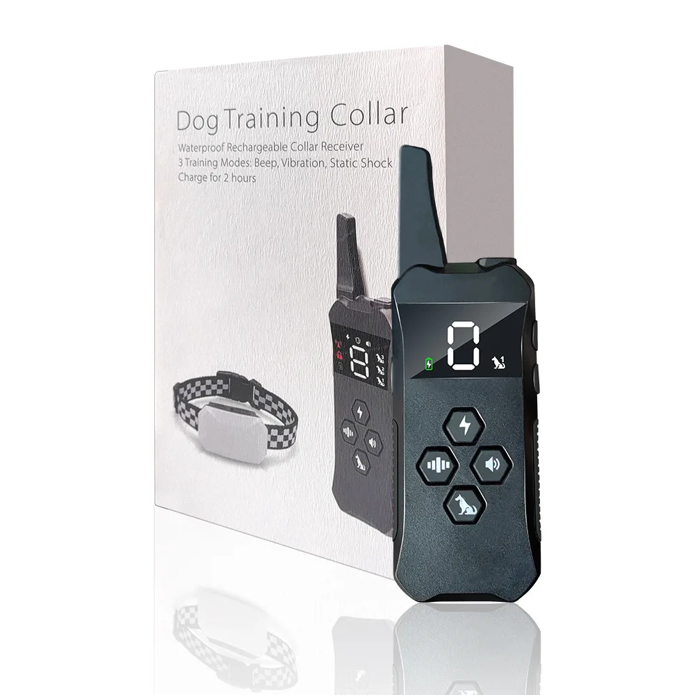 

New barking stop dog trainer pet supplies electric shock collar dog training supplies remote control intelligent dog trainer