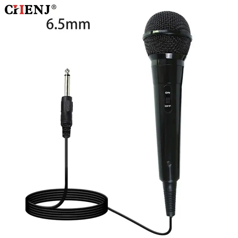 Portable 6.5mm Stereo Studio Mic KTV Karaoke Mini Microphone For Cell Phone Laptop PC Desktop Wired Uni-directional Handheld Mic