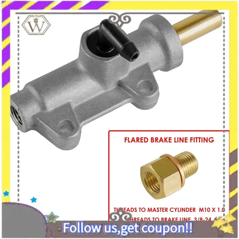 Pinza de freno ABXV-plateada con cilindro maestro/reserva para Polaris Sportsman 400 500 600 700 2003-2004