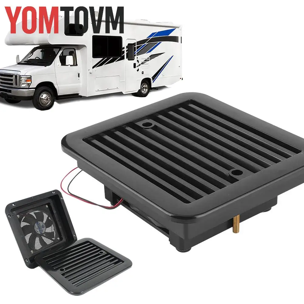 1PC 12V DC RV Exhaust Fan 7 Blades 6W Silent/Strong Wind Options ABS Material For Motorhome Caravan Interior Air Circulation