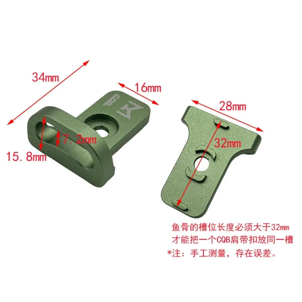 MLOK-CQB Aluminium Schultergurt Schnalle M-LOK Riemenschnalle Legierung