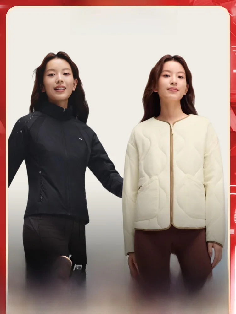 

Banana Le Women's Lightweight round Ne Padded Jaet Breathable Cotton Blend Thin Layerable Outerwear for Commuting