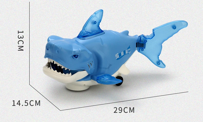 Electric Multi-directional Swaying Shark Color-changing Music Light Artificial Animal Toy Electronic Pets Toys for Boys Gifts