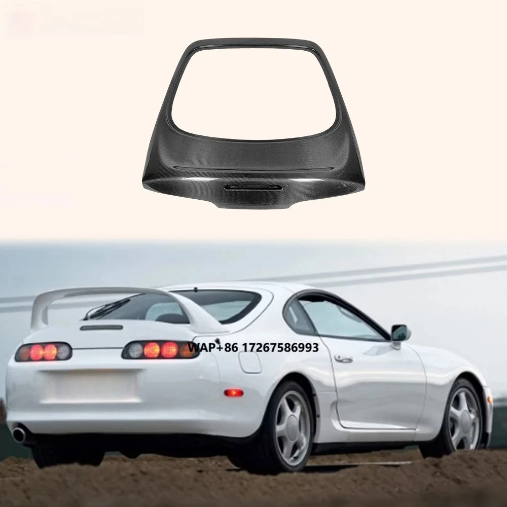 For  93-98 Supra MK4 JZA80 KZ Style Carbon Fiber Rear Trunk Lid Cover