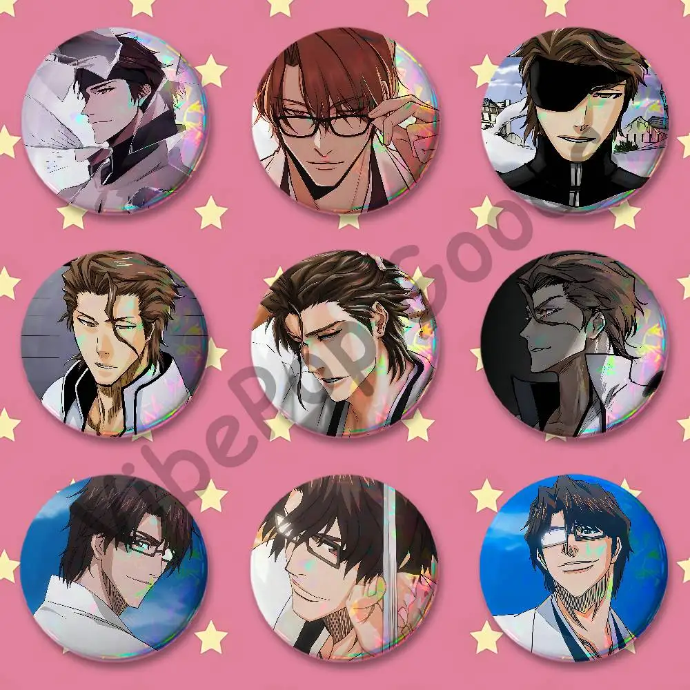 A-Aizen S-Sousuke Badges Round Itabag Decoration IP Peripheral Products 58mm 44mm 32mm 75mm 25mm Mini