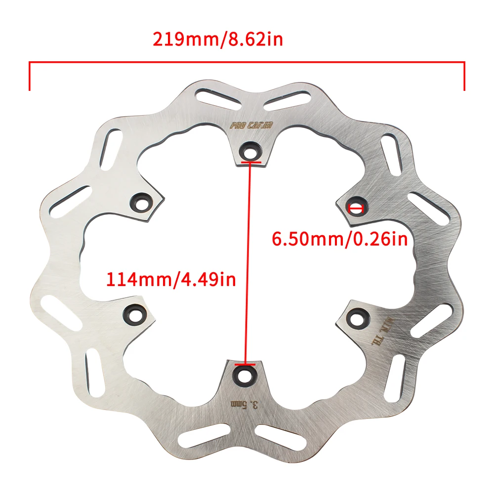 Para Yamaha 245MM disco de freno trasero accesorios de motocicleta YZ YZF WR 125-500 Universal 2016 a 2023 Enduro Motocross piezas modificadas