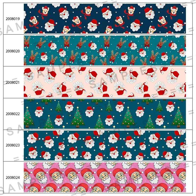 

New 50 Yards Merry Christmas pattern Printed Grosgrain,satin Ribbon
