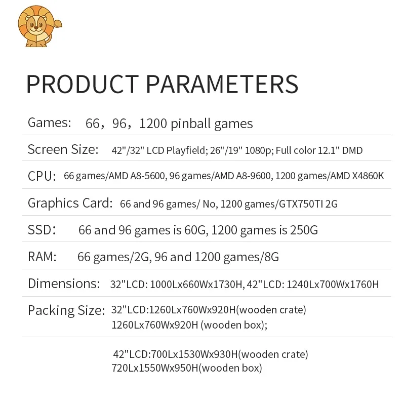 LTG Fabbrica all'ingrosso Vendita calda Arcade a gettoni Virtual Pinball Arcade Macchina da gioco 3D Flipper Gioco arcade