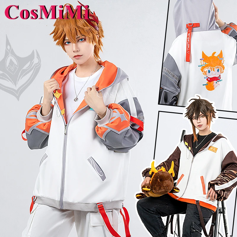 

CosMiMi Tartaglia/Zhongli Cosplay Game Genshin Impact Costume Derivative Product Little Animal Adventure Group Coat Daily Outfit