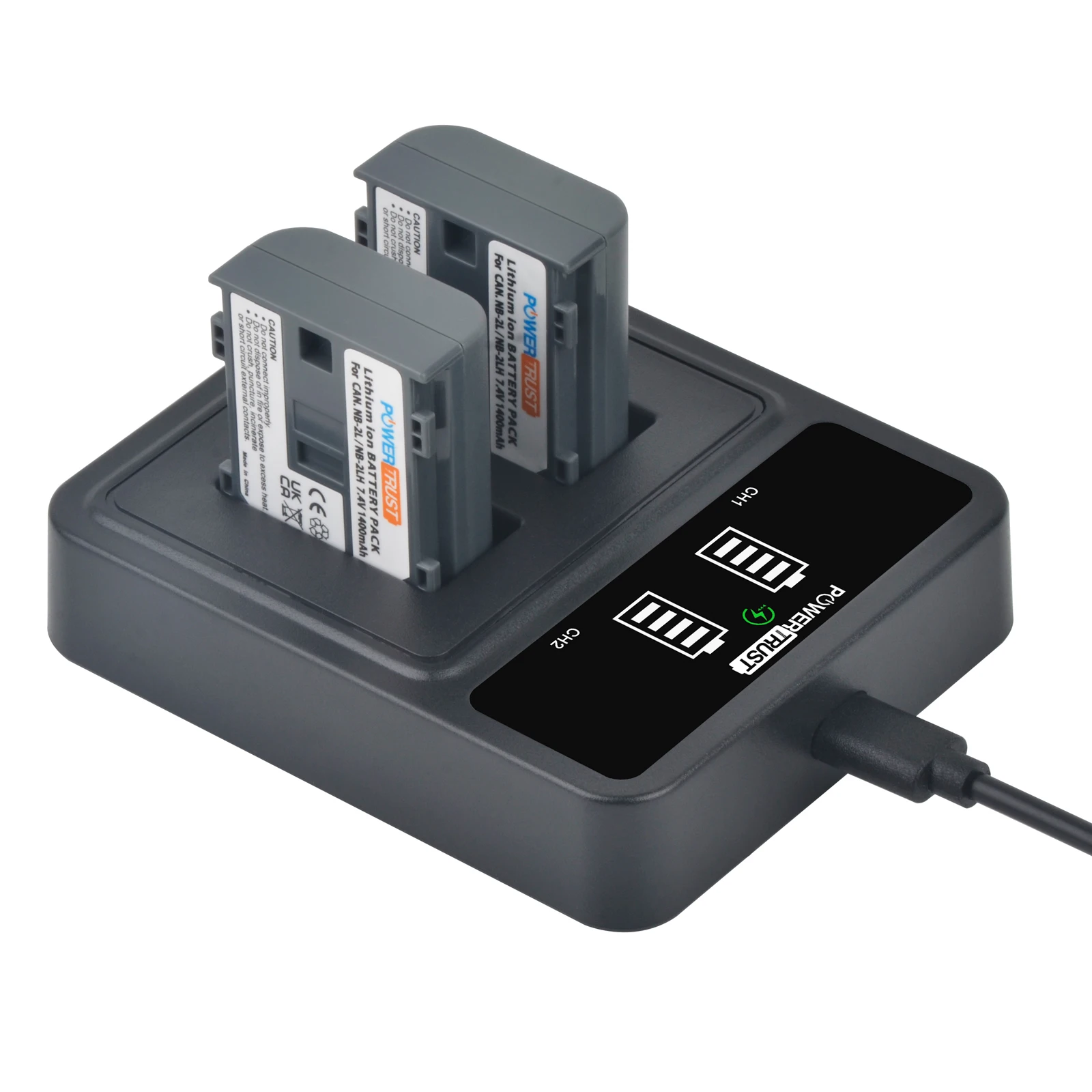 PowerTrust 1400mAh NB-2L Battery for Canon EOS