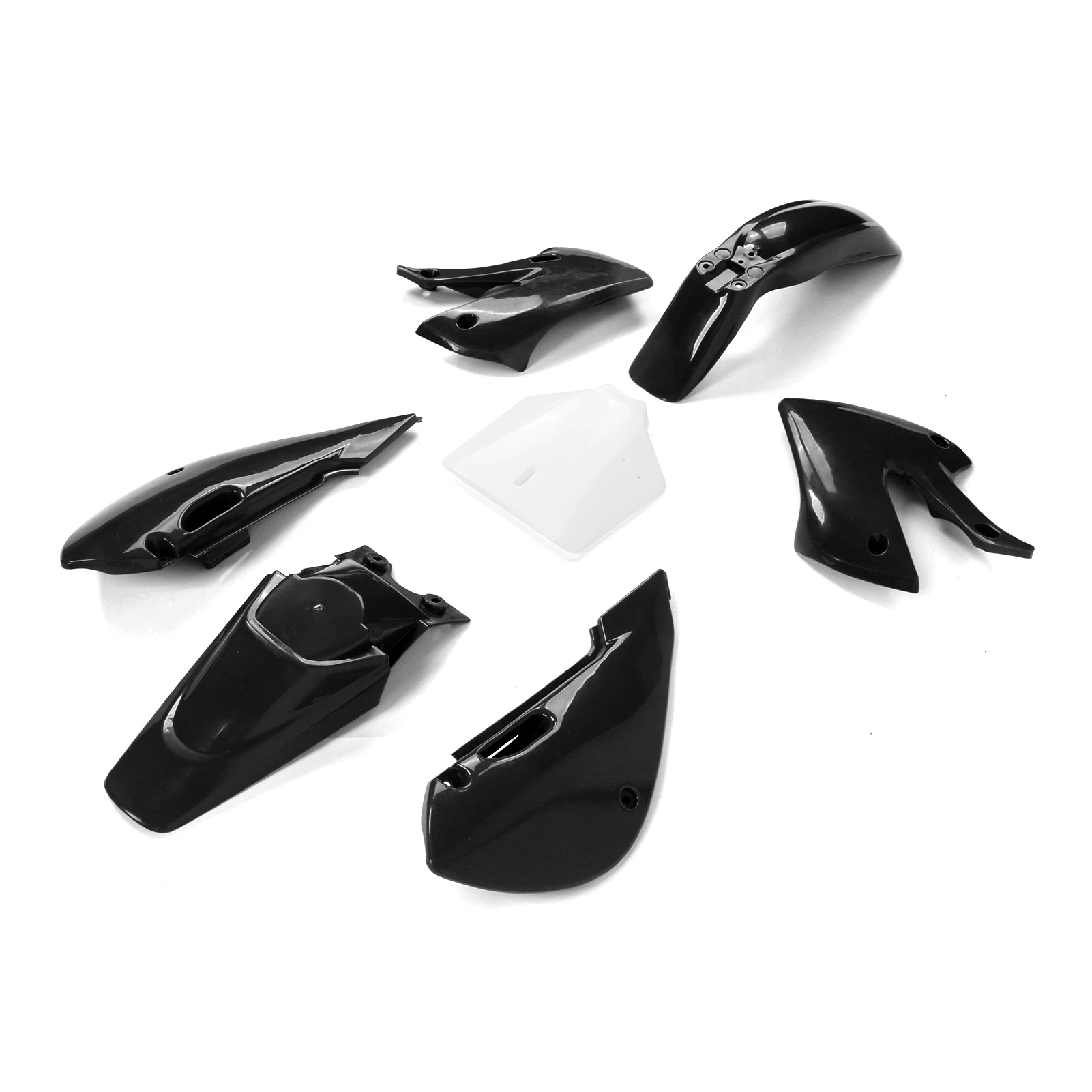 

Motorcycle Fenders Fairing Fuel Tank Cover Kit Replacement for KLX110 KX65 DRZ110 RM65Black