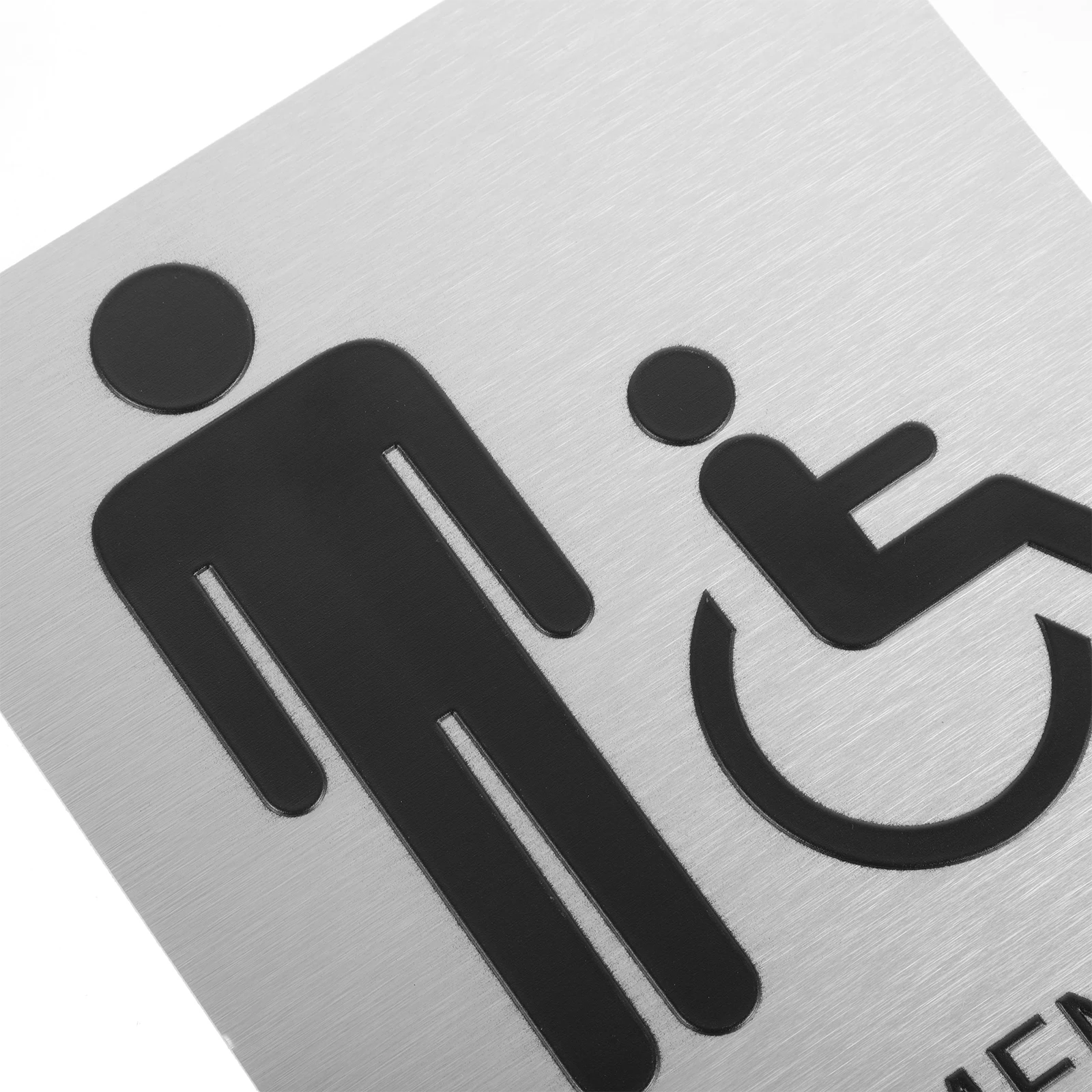 

Вывеска Braille 152 мм x 203 мм, алюминиевая композитная панель, унисекс, туалет, офис, ванная комната, H, вывески для туалета, гендерно-нейтральный, общественный