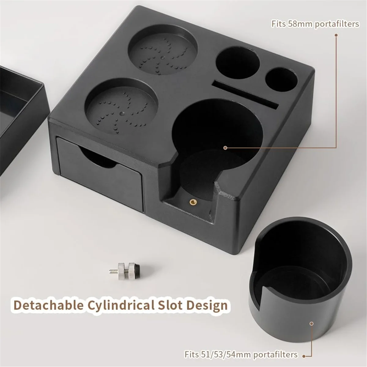 A02V-Espresso Tamping Station Organizer Coffee Tamper Holder for 58mm 54mm 51mm Epsresso Portafilter Coffee Tools Organzier
