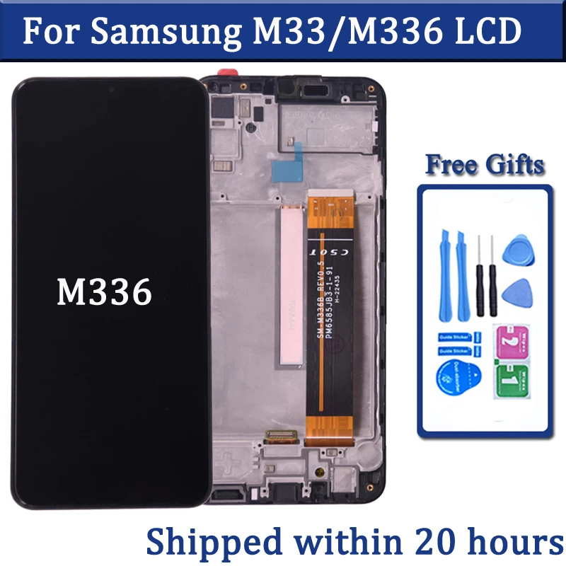 6.6'' Display For Samsung M33 5G M336 M336B LCD Display Touch Screen Digitizer Assembly For Samsung M33 M336BU LCD With Frame