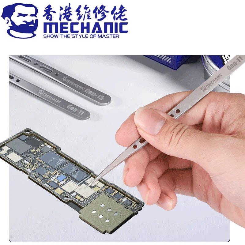 Imagem -06 - Mecânico Gan Série Anti-magnética de Alta Dureza Ponta Pinças de Precisão Componente Eletrônico Chips Ferramenta de Reparo Aço Inoxidável