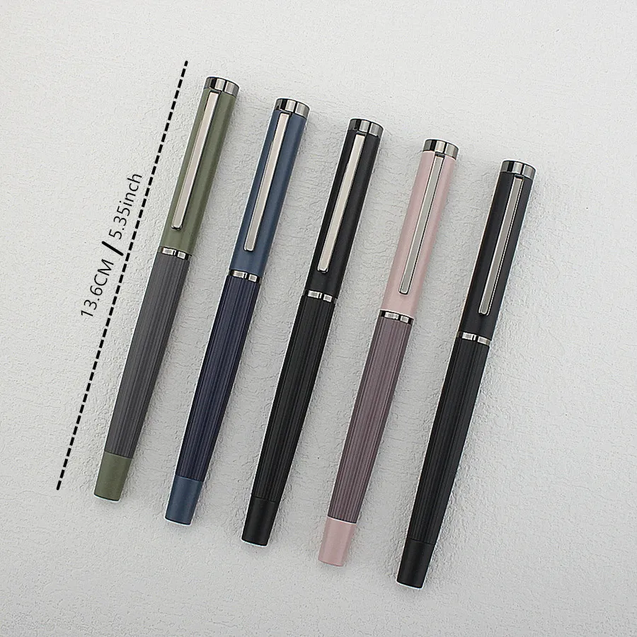 

Business 6052 Metal Fountain Pen Matte Barrel Iridium EF 0.38mm Ink Pen Office Business Writing Gift Ink Pen