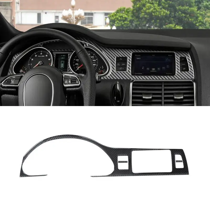 LHD For Audi Q7 2007 2008 2009 2010 2011 2012 2013 2014 2015 Car Instrument Speedometer Panel Center Console Surround Frame Trim
