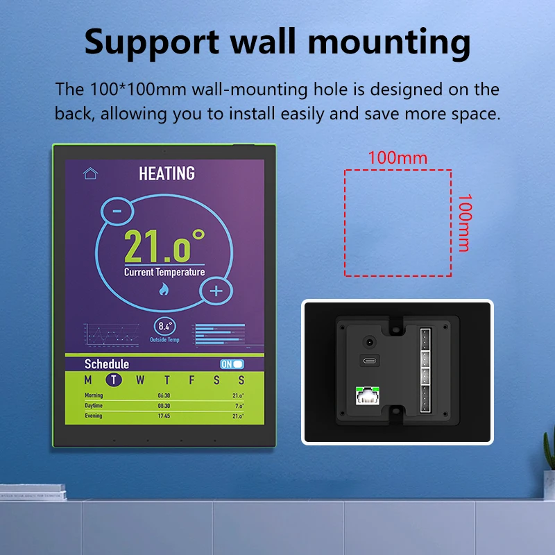 TJXL-لوحة التحكم المنزلية الذكية واي فاي منظم الحرارة الذكي عرض التبديل التحكم يعمل مع بروتوكول المادة