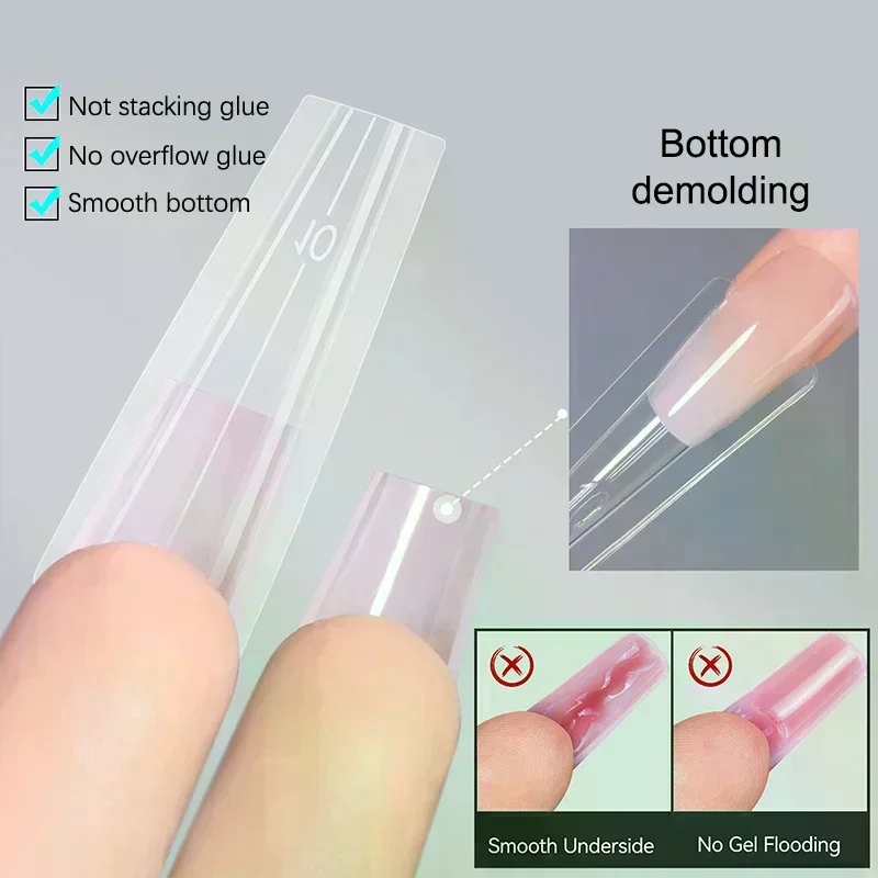 

Сэндвич, двойные формы для ногтей, 240 шт., 15 размеров, быстрое наращивание, двойные формы, без бумажных форм, 3D формы для маникюра с эллипсом, инструмент для дизайна ногтей