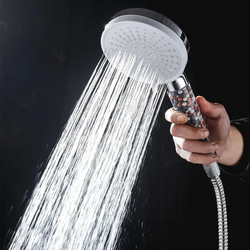 

Bathroom Shower Nozzle 5-speed Water Adjustment Filter ShowerHead High Pressure Handheld Shower Head Shower Accessories