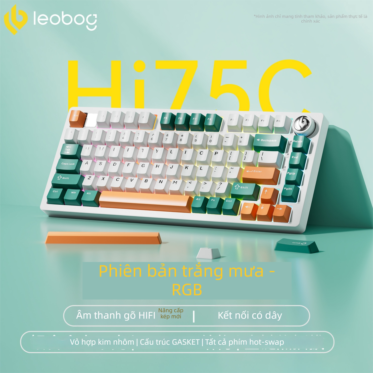 LEOBOG | Bàn phím cơ Custom LEOBOG Hi75C - Gasket Mount, 3 Chế Độ, Full Hotswap, LED RGB