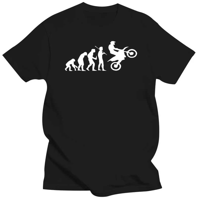 Dirtbike Evolution Motocross Men T Shirt Summer Casual Fashion Men's T Shirt Cotton High Quality Short Sleeve T-Shirts