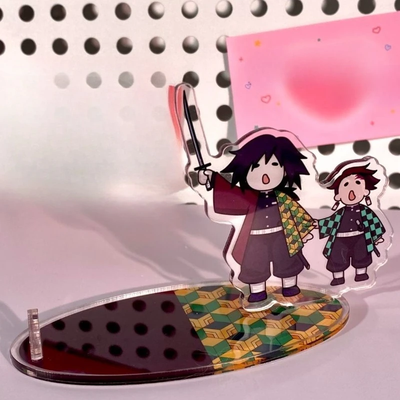 Hot New Cartoon Anime Demon Slayer Blade  Kamado Tanjirou Tomioka Giyuu Fun Acrylic Phone Stand Fan Gifts