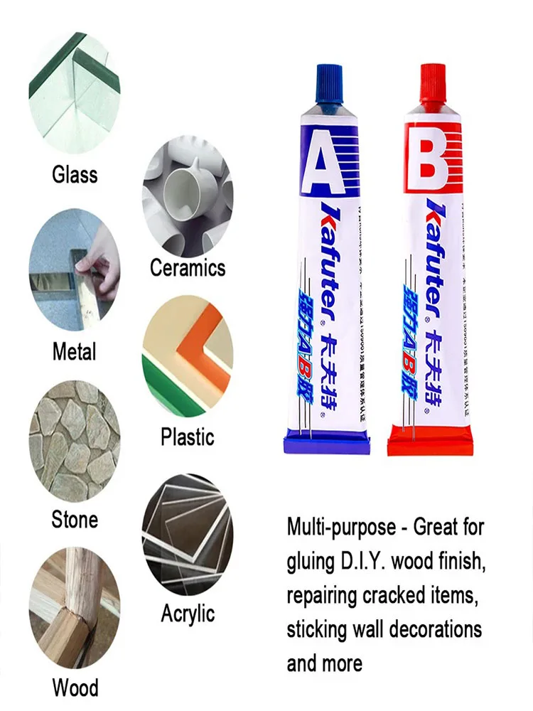 70G Super Strong A+B Glue Epoxy Clear Glue Adhesive Resin Immediate Glue Pegame for Fix Metal Wood Glass Ceramics Rigid Plastic