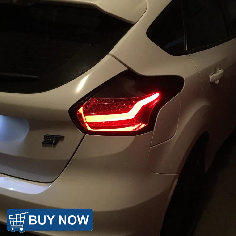 السيارات الخلفية الخلفية مصابيح لفورد فوكس هاتشباك 2015-2018 LED سيارة المصابيح الخلفية الجمعية ترقية وامض إشارة إكسسوارات مضيئة