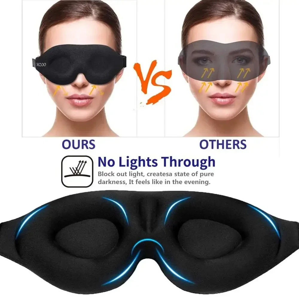 Eye Mask for Sleeping 3D Contoured Cup Blindfold Concave Molded Night Sleep Mask Block Out Light with Women Men маска для сна