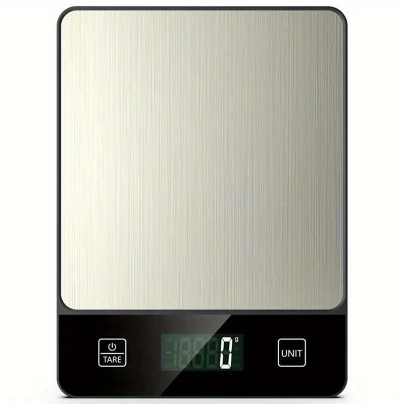 A93E-Digital Kitchen Scale 10Kg/1G, 6 Units Silver Food Measuring Tool For Cooking For Baking In Grams Ounces