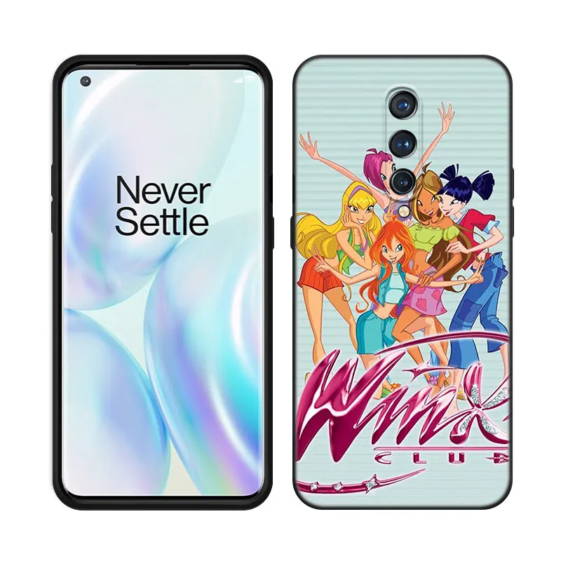 Girl W-Winx Clubs Phone Case For OnePlus 9 10 ACE 2V Pro 9RT 10T 10R 11R Nord CE 2 3 Lite N10 N20 N30 5G Black Silicone Cover