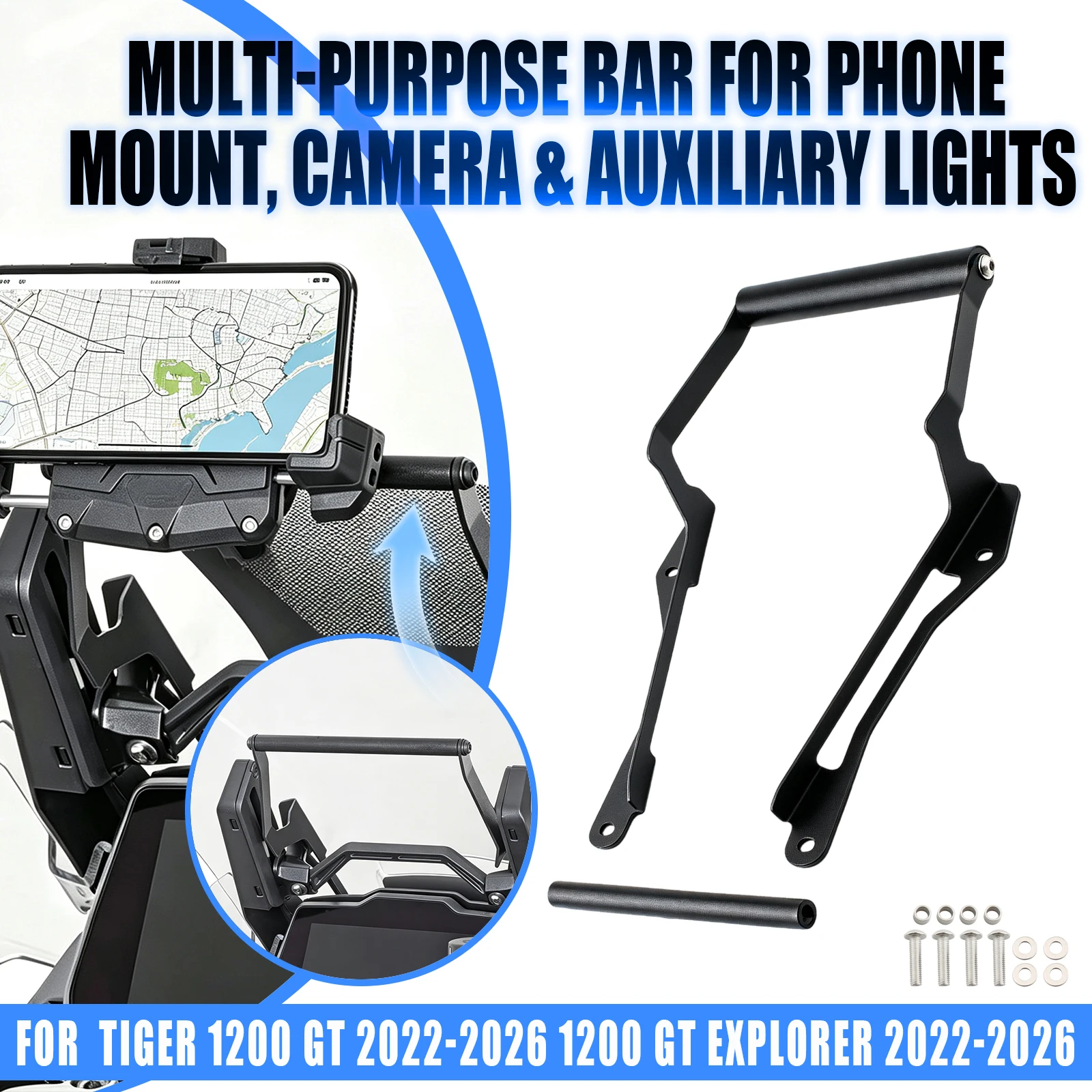 Motorcycle GPS Navigation Bracket Phone Holder Mobile Stand Support For Triumph Tiger 1200 GT Explorer 2022 2023 2024 2025 2026