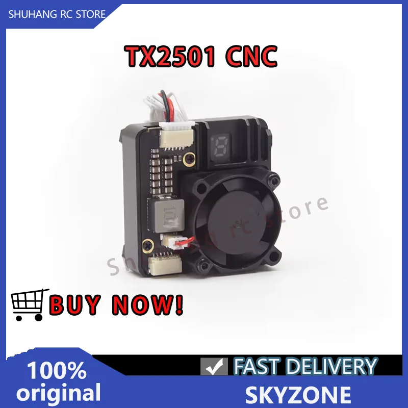

SKYZONE TX2501 CNC 5.8G/5G 2.5W High Power VTX Video Transmitter With CNC Case and Fan for Long Range RC FPV Fixed-Wing Drone