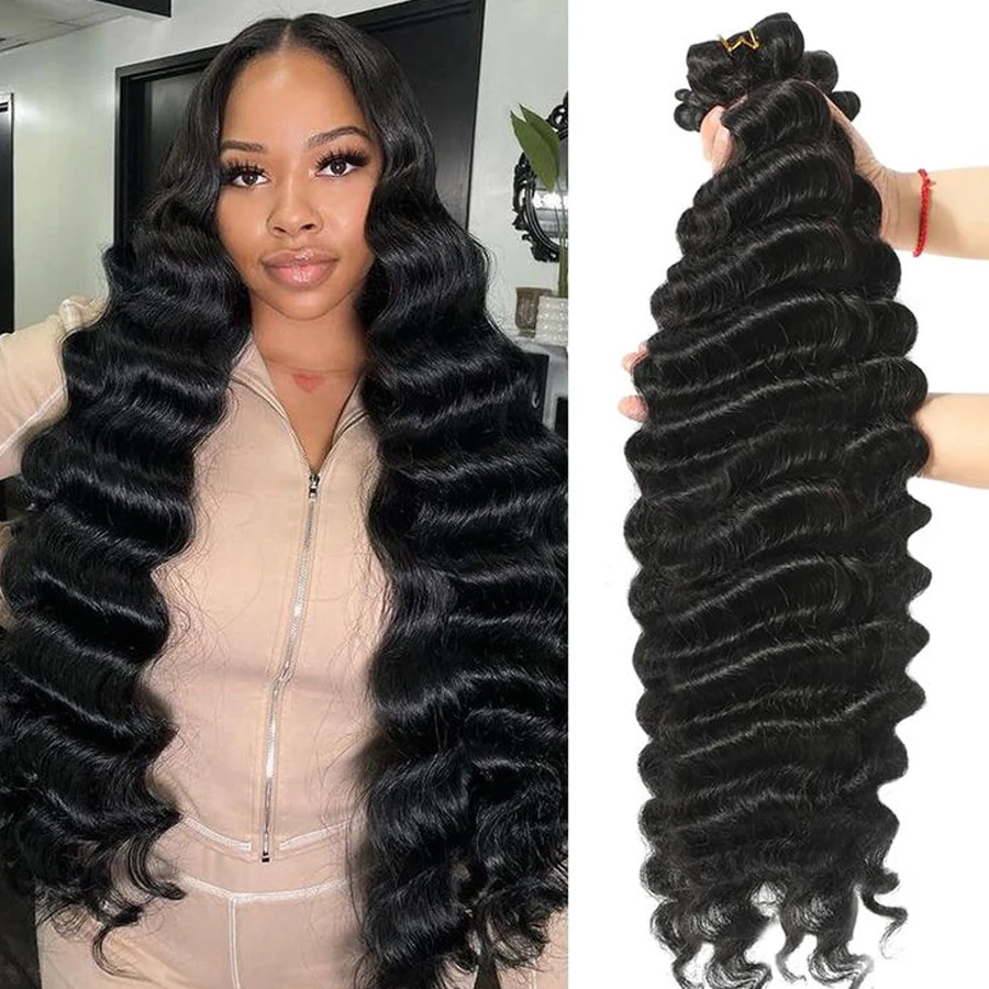 3 Bundles Loose Deep Wave Wavy Bundles Human Hair 100% Human Unprocessed Virgin Human Hair Bundles Loose Deep Wave Human Hair