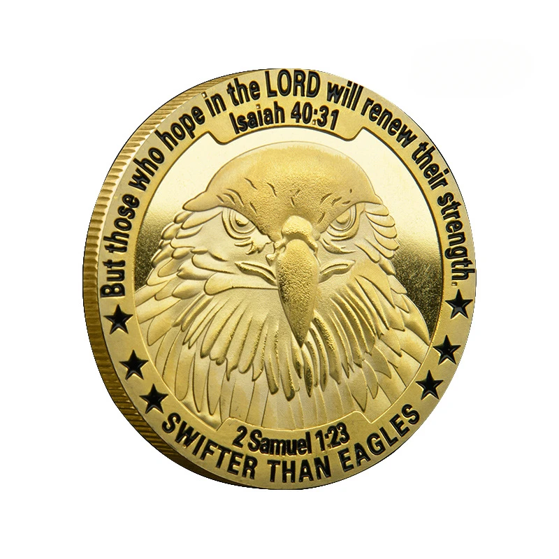 U.S. Military Coins Stronger Than Lion Swifter Than Eagle Head Commemorative Coins Badges Challenge Coin