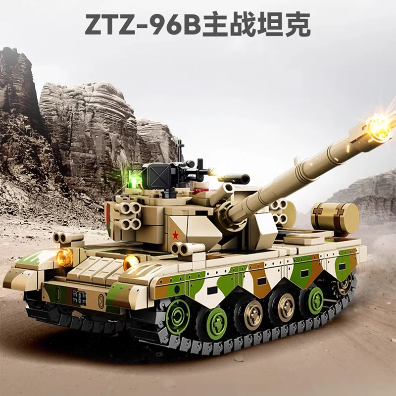 SEMBO ZTZ-96B Military Tank Model Building Blocks Battle Army Soldier Figures Tank Assembly Toys Bricks Creative DIY Kid Gift