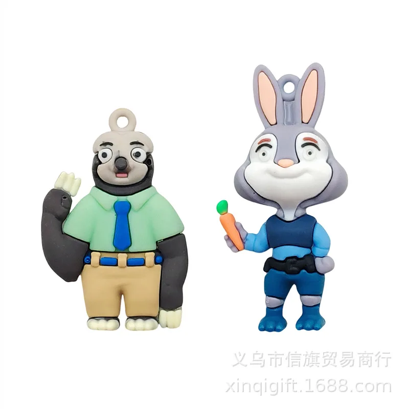 XQ584 Nowe breloczki z kreskówki Zwierzogród, zabawki w pudełkach niespodziankach, ozdoby do dziurawych butów, dekoracje z kreskówek