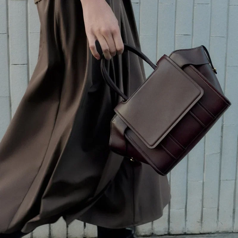 

Casual Fashion Ladies Commuter Bag Street Trend PU Material Square Bag Single Shoulder Handbag Simple Match All Seasons