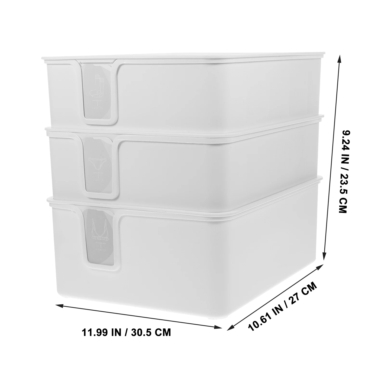 

3pcs Underwear Box 10 Compartments Sock ganizer Bra Storage Sundries ganizing Box Boxes Stackable Home Wardrobe Case