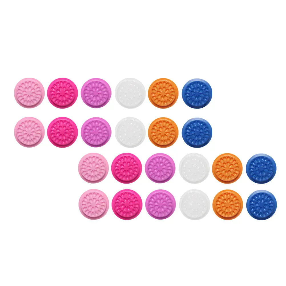 60pcs Flower Glue Disk Eyelash Holder Adhesive Pallet Lash Extension Tool Glue Tray For False Eyelashes Makeup Supply
