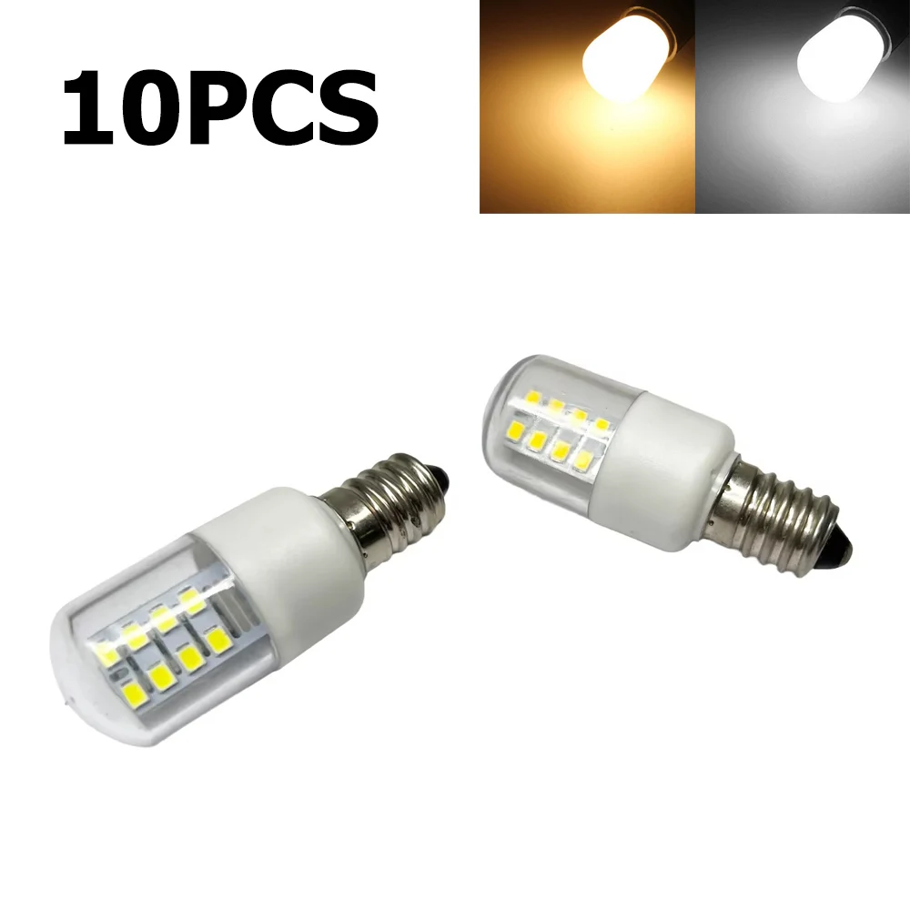 Pop 10PCS T22 LED Corn Light Bulb 2W E14 Lamp Microwave Fridge 20W Halogen Lamp Replacement Freezer For Microwave Indicator Home