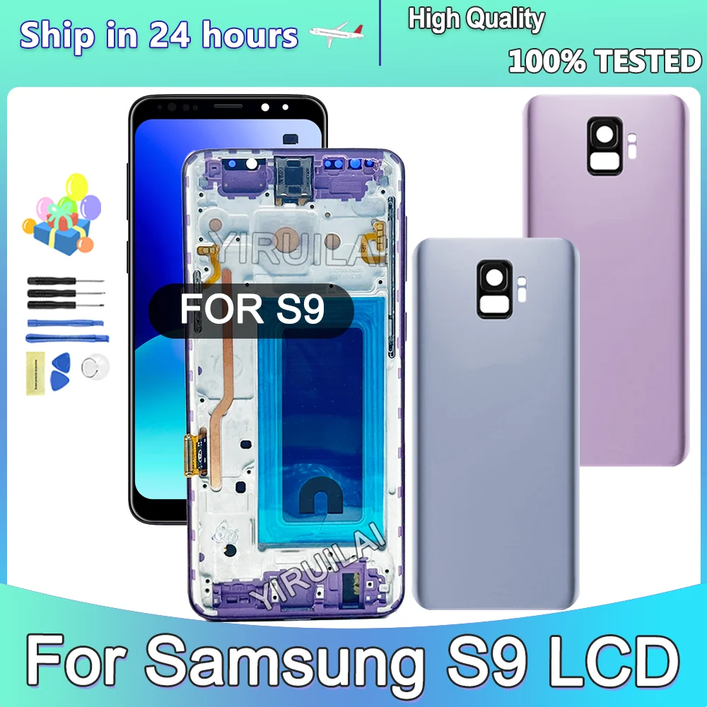 56-''tft-サムスンギャラクシー-s9-液晶ディスプレイデジタイザータッチスクリーンアセンブリ付きサムスン-s9-g960fd-g960-液晶画面フレーム付き