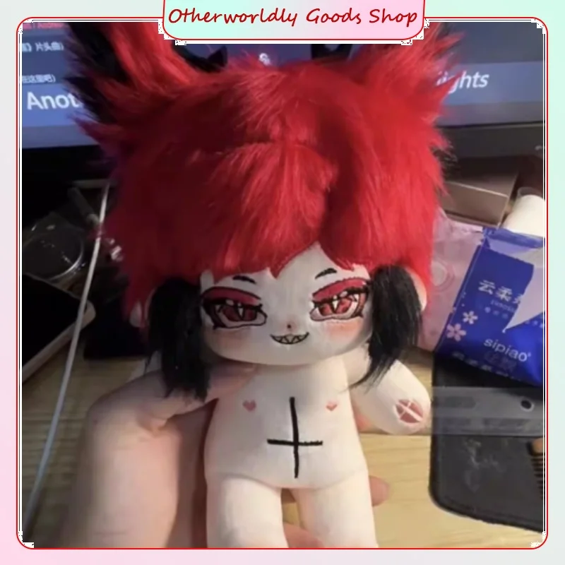Hazbin Hotel Alastor 20 cm bambola di cotone giocattoli di peluche Anime periferica decorazione da collezione regali di festa in magazzino Kawaiii