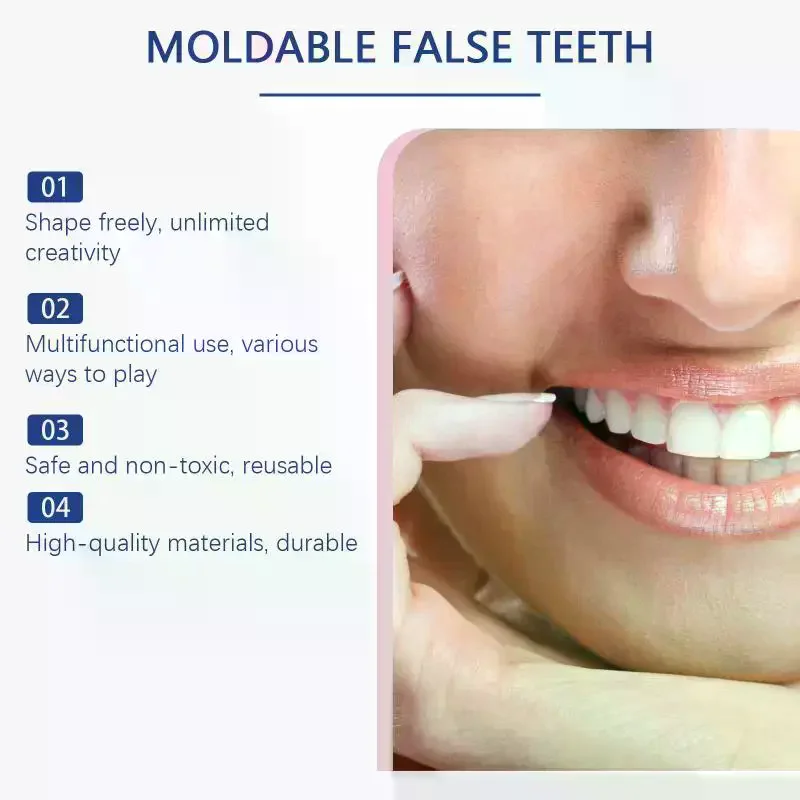 30ml Resin Temporary Moldable Tooth Fixing Missing Broken Solid Glue DIY Halloween Cosplay Party Denture Adhesive Teeth Repair