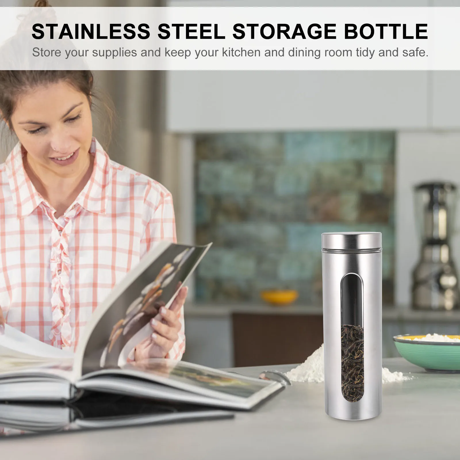 

1Pcs Multifunctional Kitchen Use Tool for Seasonings Dried Food Coffee Salt Coarse Grain Storage Container Tidy Safe