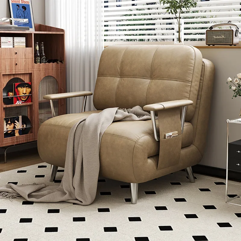 Sofa Bed,single Folding Dual-use,antique Style,small Apartment,extendable Solid Wood Sofa,living Room,study Room,balcony,nap Bed
